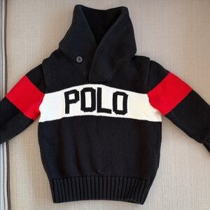 Polo by Ralph Lauren Kids Black, Red, and White Sweater